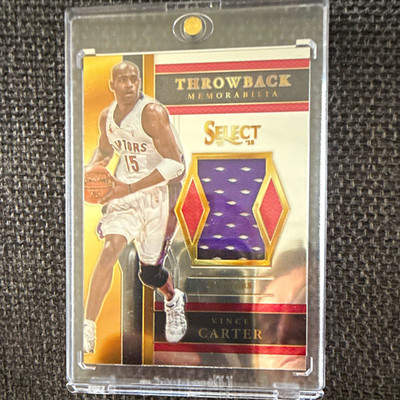 Panini 2017-18 Select Vince Carter Raptors Throwback Memorabilia Patch TM-VCR