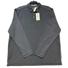 Tommy Bahama Coasta Vera LS Polo Men's Shirt Charcoal Gray Heather 2XLT Tall NWT