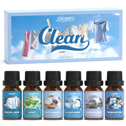 6 Pack Premium Grade Fragrance Oil Set for Home Diffuser Candle & Soap Making
