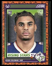 2024 Score-A-Treat #32 Keon Coleman A-Treat - Rising Stars Orange Pumpkin
