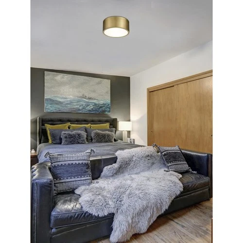 Z-Lite 2302F2-RB Harley 2 Light 12 inch Rubbed Brass Flush Mount Ceiling Light - Picture 3 of 8