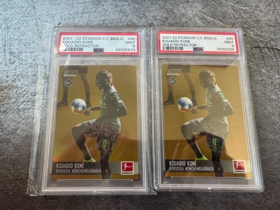 Lot(2) 2021-22 Stadium Club Chrome Bundesliga Gold /50 Kouadio Kone Rookie RC