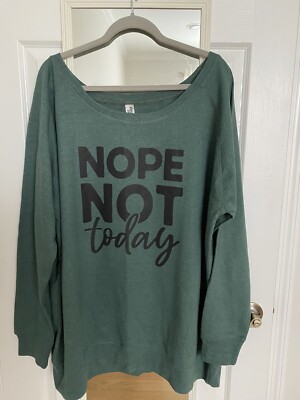 Women s Top By Instant Message Vintage Green Size Plus 4XW~New!