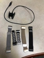 4 Stainless Steel Fitbit Charge 2 Wristbands - FREE USB Charger Included