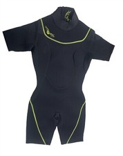 Deep See 3mm Woman's Shorty Short Sleeve Diving Wetsuit  Springsuit Size 5/6