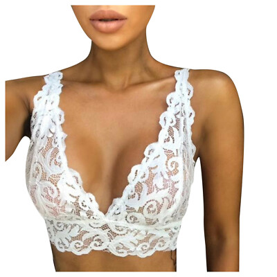 Sexy Women Bras Lace See Through Lingerie Bra Underwear Tank Tops