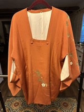 Gorgeous Silk Embroidered Lined Japanese Haori Kimono Jacket