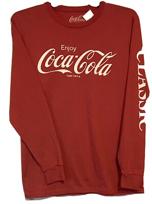 Coca-Cola Classic -New Faded Red Long Sleeve T-shirts For Men s  SIZE M ,2XL