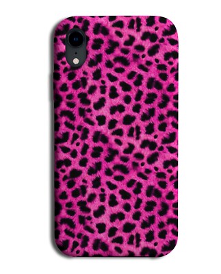 Hot Pink Leopardenmuster Flip Handy Hülle Cover Brieftasche Muster Punkte Tier B995