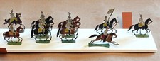 11 Old 1910 Flat Tin Soldiers, Hand Painted on both sides by E. Heinrichsen, ver