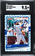 2020 Donruss #109 Justin Turner BABY SHARK VARIATION SGC 9.5 MINT+