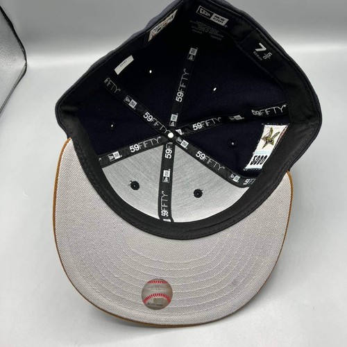 Houston Astros Hat Men 7 5/8 Black Brown 59Fifty New Era MLB Fitted Cap - Picture 2 of 8