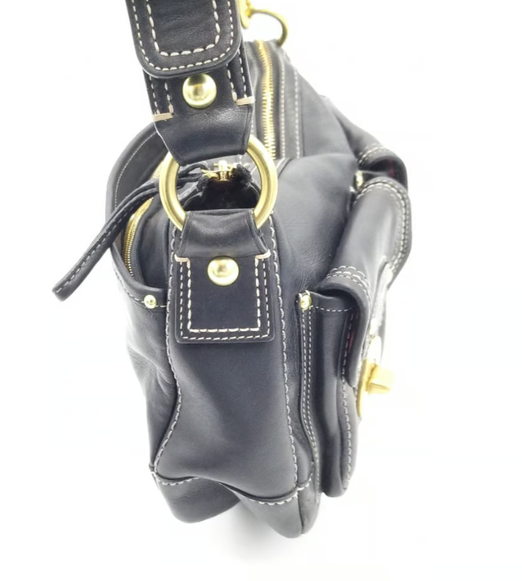 Coach Vintage Black Turnlock Shoulder Bag | eBay