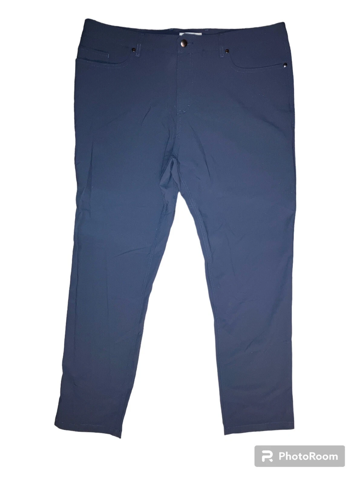Olivers Passage Mens Pants (38W x 32L) Navy Blue Nylon Lightweight Golf Athletic