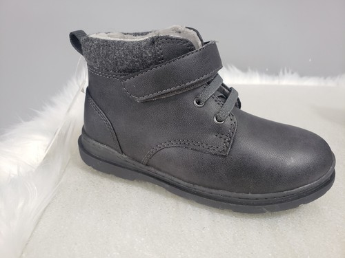 NEW Toddler Boys' Jermaine Faux leather ankle Boots - Cat & Jack Gray Kids Fall - Picture 2 of 6