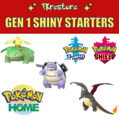 Shiny Kanto Gen 1 Starters PERFECT STATS BATTLE READY LVL 1 OR LVL 100