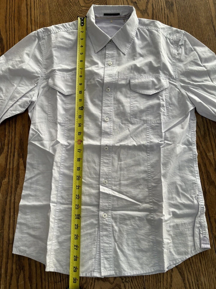 Men's Elie Tahari Lavender Linen long Sleeve Shirt Sz Medium - Image 2 of 4