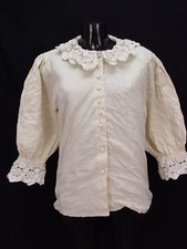 Size 42 blouse Hess Frackmann with fabulous lace collar costume blouse tb2334