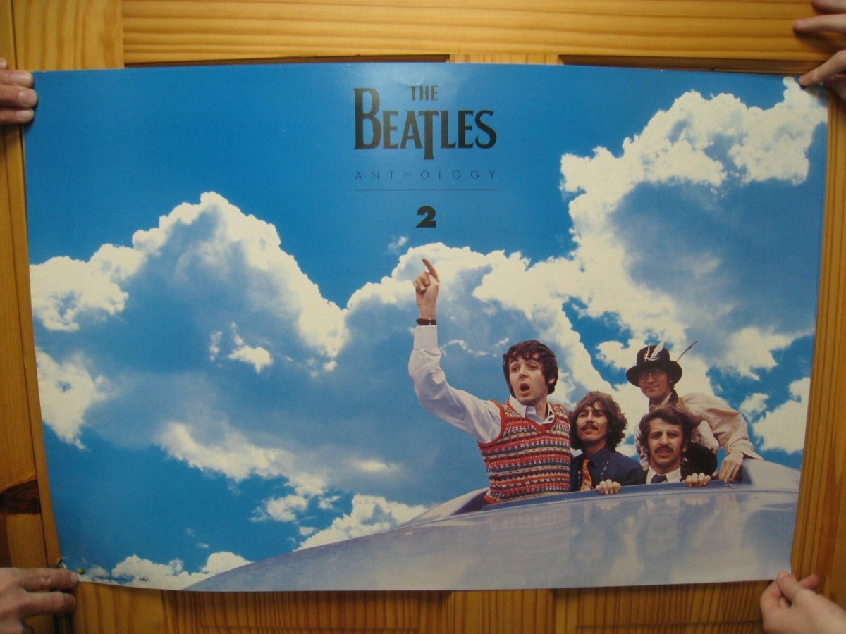 The Beatles Poster Anthology 2 Band Shot In Blue Sky Clouds Paul