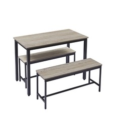 Juego de Mesa de Comedor Mesa de Bar con 2 Bancos Mesa de Cocina Contador con Sillas