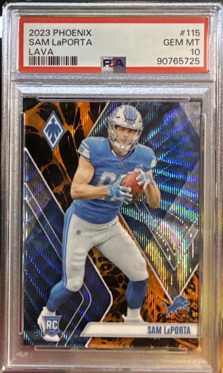 2023 SAM LAPORTA ROOKIE - Panini Phoenix LAVA #115 RC #’d /175 PSA 10