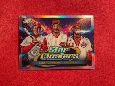 2025 Topps Cosmic Chrome Reds-Bench/Larkin/Elly Triple Star Clusters #TSC-4 