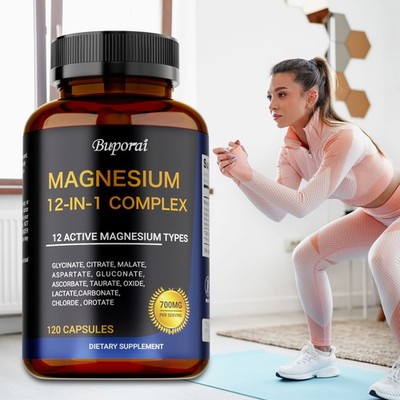 Magnesium 12-in-1 Complex - Magnesium Glycinate Citrate Malate Aspartate Taurate
