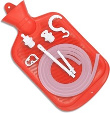 2L Enema Kit with Silicone Hose 5 Multi-Size Reusable Tips Colon Detox Cleanse
