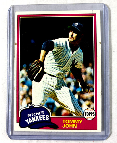 Tommy John #550 1981 Topps card