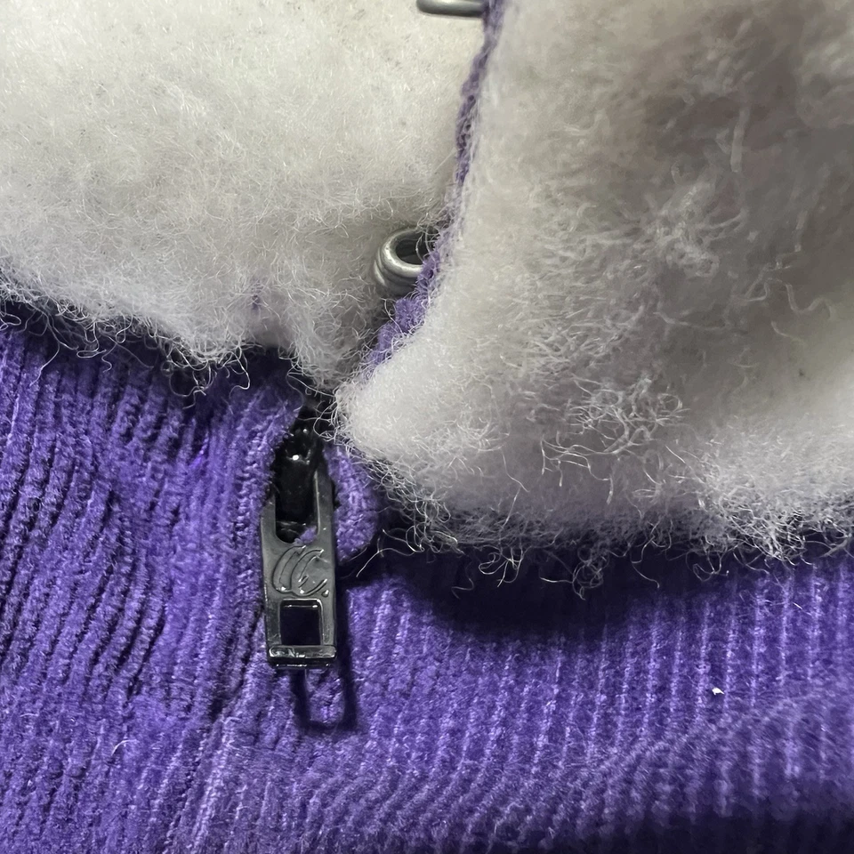 Verdadeiro Lote Vintage de 3 Jaquetas Roxas Fantasia Ajuste Pequeno Zíper Anos 70 - Imagem 4 de 4