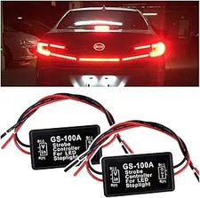 2PCS 6V-30V GS-100A LED Brake Light Flasher with Pre-Wired, Univer Color: 2PCS