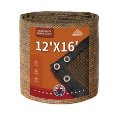 90% Sun Shade Cloth with Grommets 12x16 FT, 180GSM Heavy-Duty HDPE Mesh Tarp ...