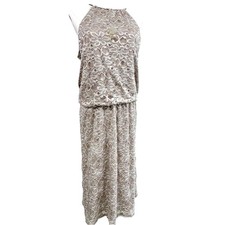 R M Richards Jacket Dress Womens 14 Beige Lace Sequin Mother Of Bride USA