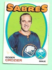 (1) ROGER CROZIER 1971-72 O-PEE-CHEE # 36 SABRES GOALIE FAIR CARD (N0324)