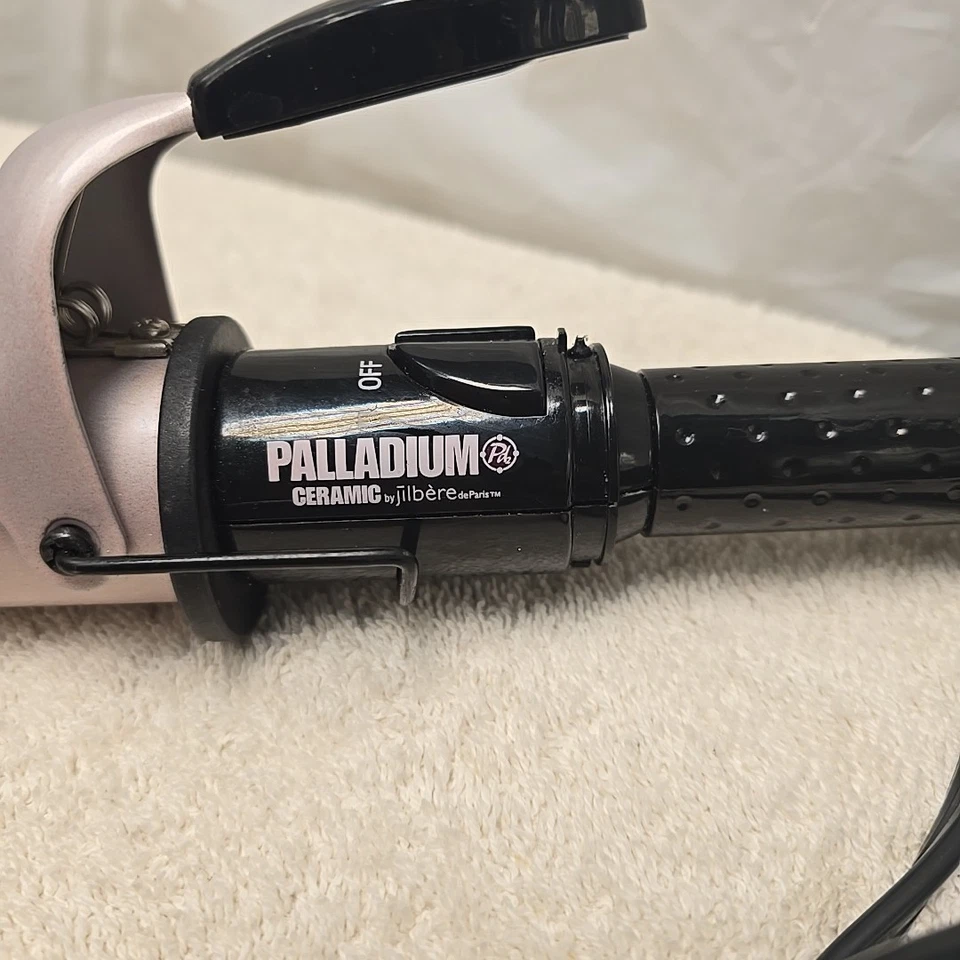 Rizador de pelo de cerámica paladio Jilbere De paris calor ajustable 1,5 pulgadas Foto 3 de 4