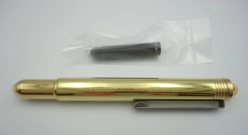 TRAVELER'S COMPANY Solid Brass Fountain Pen Fine Nib Made in Japan New image 8