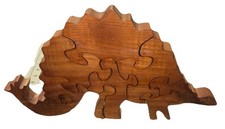 Stegosaurus Dinosaur Wooden Jigsaw Puzzle 9pcs  Read 