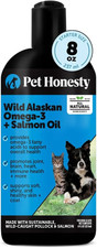 Wild Alaskan Salmon Oil for Dogs Cats - 100 Pure Natural Omega 3 Fish Oil Sup
