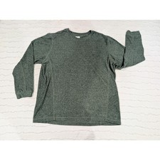 Greg Norman Soft Shark Logo Pullover Sweater   Green Heather   Size XL/TG
