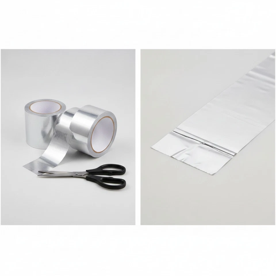 2 Pièces Ruban En Aluminium Anti Ruban En Feuille d’aluminium - Photo 3/4