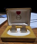 Vintage Hickok Gold Tone Wrap Cufflinks w presentation box — photo 2