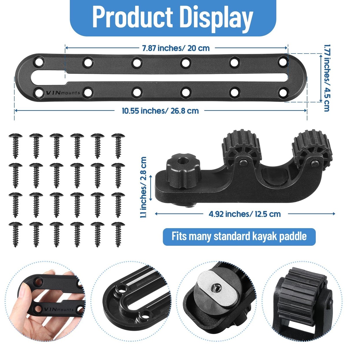 Kayak Paddle Holder Botepon Kayak Track For Kayak Fishing, Kayak Rail ...