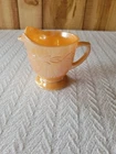 VINTAGE  Fire King Peach Lustre Footed Creamer 1950's Anchor Hocking No Flaws