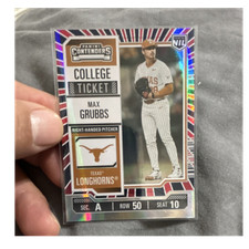 Panini 2025 NIL Max Grubbs College Ticket #27 Texas Longhorns Pitcher Card