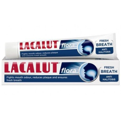 Lacalut Flora Mint Toothpaste 3-Pack 75ml   Powerful Anti-Plaque & Fresh Breath