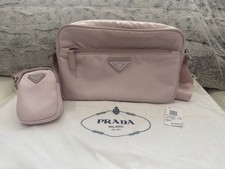 PRADA  Nylon Shoulder Bag crossbody bag Hobo Tessuto Sport Pink Authentic