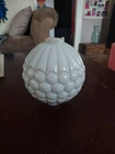 Vintage Glass Lightning Rod Ball White Milk Glass