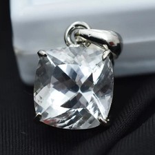 27 Ct Natürlicher Weißer Saphir Cushion Cut...