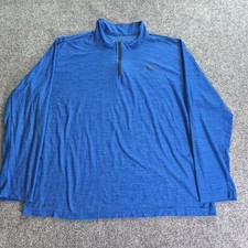 Nike Pullover Mens Size XL Blue Dri Fit Quarter Zip Long Sleeve