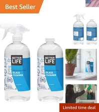 Scent-Free Streak-Free Glass Cleaner 32 oz Pack of 2 - Family Safe Formula